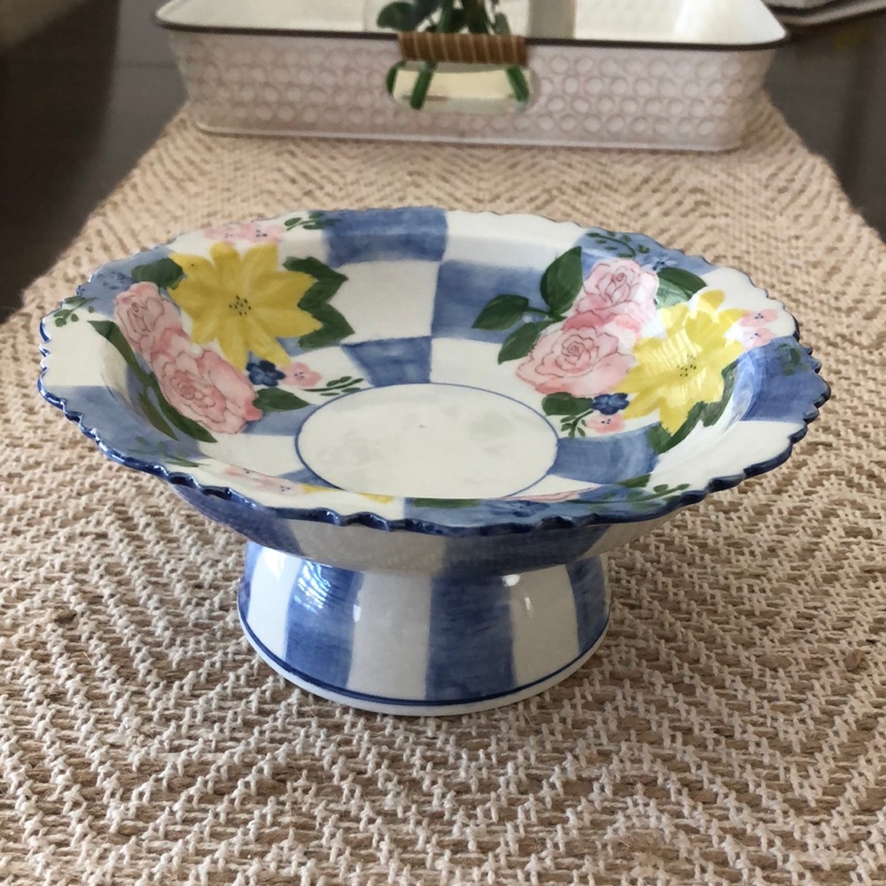 Vintage Decorative pedestal dish Andrea by Sadek
